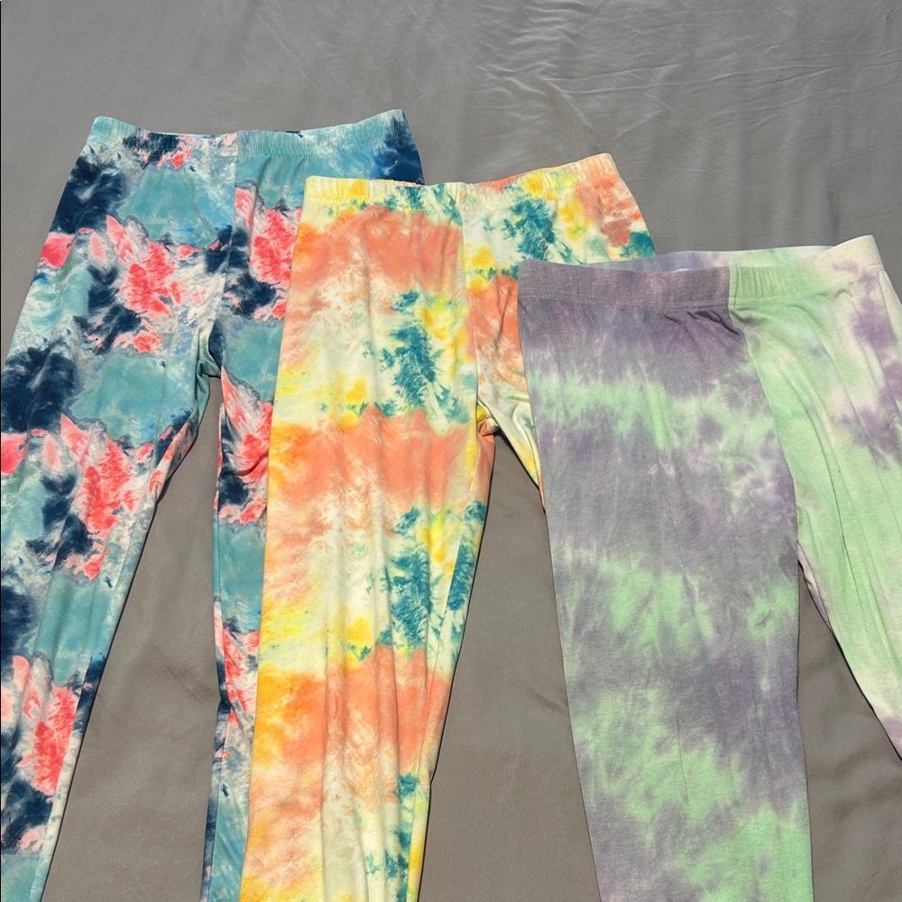 Colorful Tie-Dye Kids Leggings
